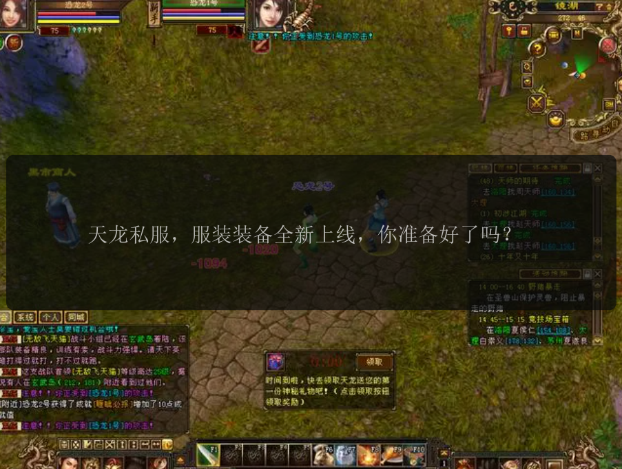 天龙私服,服装装备全新上线,你准备好了吗?